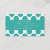 EINFACHE KARTE fett niedliche Polka-Punkte Jade gr (Rückseite)