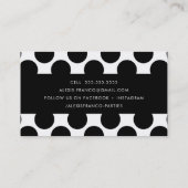 EINFACHE KARTE fett niedliche Polka Punkte Schwarz (Rückseite)