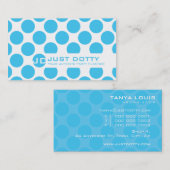 EINFACHE KARTE Fettpolka-Punkte Aqua Blau (Vorne/Hinten)