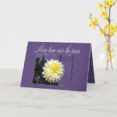 Einfache Karte mit blumengeschmückten Beileid (Gelbe Blume)