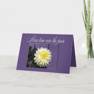 Einfache Karte mit blumengeschmückten Beileid