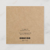 einfache Karte mit minimalem Papierformat (Rückseite)