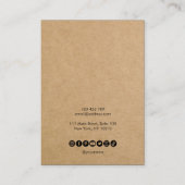 einfache Karte mit minimalem Papierformat (Rückseite)