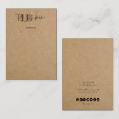 einfache Karte mit minimalem Papierformat (Vorne/Hinten)