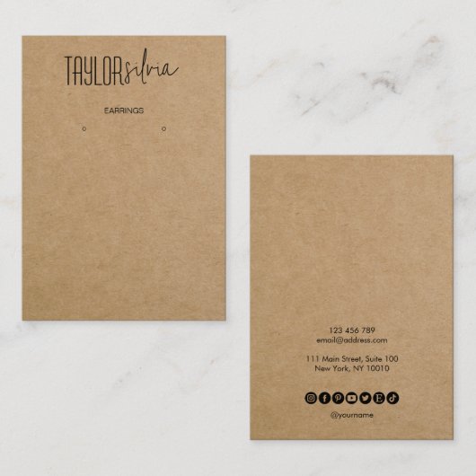 einfache Karte mit minimalem Papierformat (Vorne/Hinten)