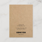 einfache Karte mit minimalem Papierformat (Rückseite)