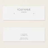 Einfache Karte mit weißem Ohrring (Vorne & Hinten)