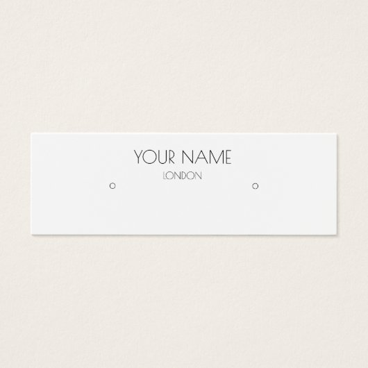 Einfache Karte mit weißem Ohrring (Vorderseite)