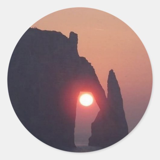 Einfache Karte Runder Aufkleber (Vorderseite)