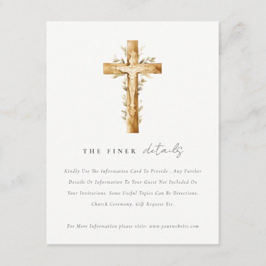 Einfache katholische Wasserfarben Kirche Hochzeite Begleitkarte (Vorderseite)