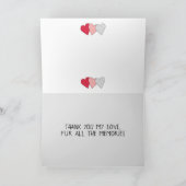 Einfache Katze, die Sie mir bei Hello Valentine Ca Dankeskarte (Innenseite)