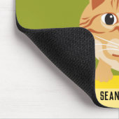 Einfache Katze-Illustration sei graziös grün Mousepad (Ecke)