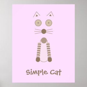 Einfache Katze Poster