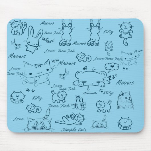 Einfache Katzen Mousepad (Vorne)