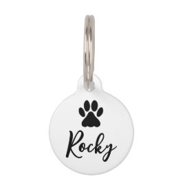 Einfache Katzenname Paarung Druck mit Telefonnumme Haustiermarke