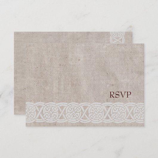 Einfache keltische Hochzeitskarte Einladung (Vorne/Hinten)