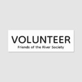 Einfache Kennnummer des klassischen Volunteer-Abze Namensschild (Vorderseite)