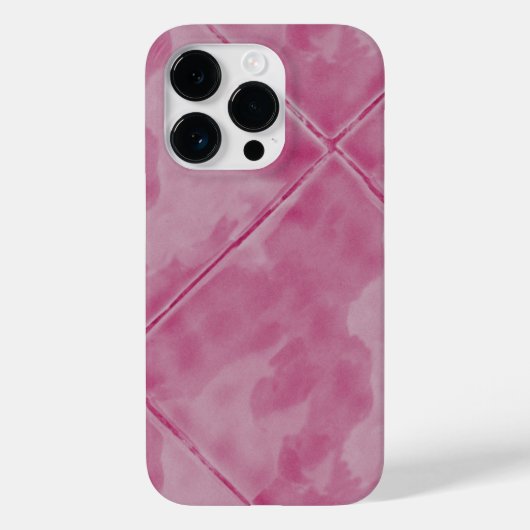 Einfache Keramik Oberfläche rosa Case-Mate iPhone Hülle (Rückseite)