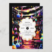 Einfache Kids Scientist zum Geburtstag Einladung (Vorne/Hinten)