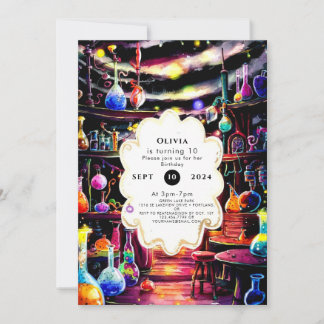 Einfache Kids Scientist zum Geburtstag Einladung