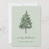 Einfache Kiefer Feiertagskarte (Vorderseite)