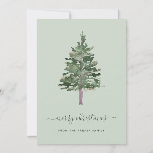 Einfache Kiefer Feiertagskarte (Vorderseite)