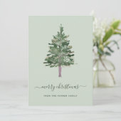 Einfache Kiefer Feiertagskarte (Stehend Vorderseite)