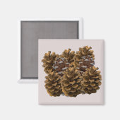 Einfache Kiefernzapfen Magnet (Vorderseite/Rückseite)