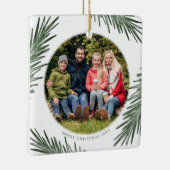 Einfache Kiefersprigs-Weihnachtsverzierung Keramikornament (Rechts)