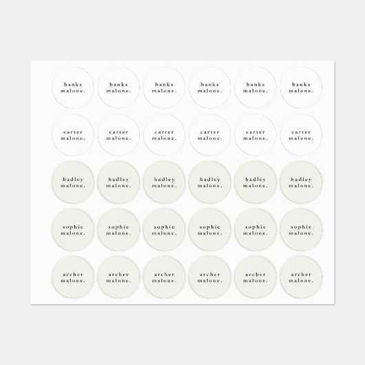 Einfache Kinder benennen wasserdichte Bekleidungsm Etiketten (Blatt)