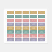 Einfache Kinder Name Wasserfeste Kleidung Etiketten (Blatt)