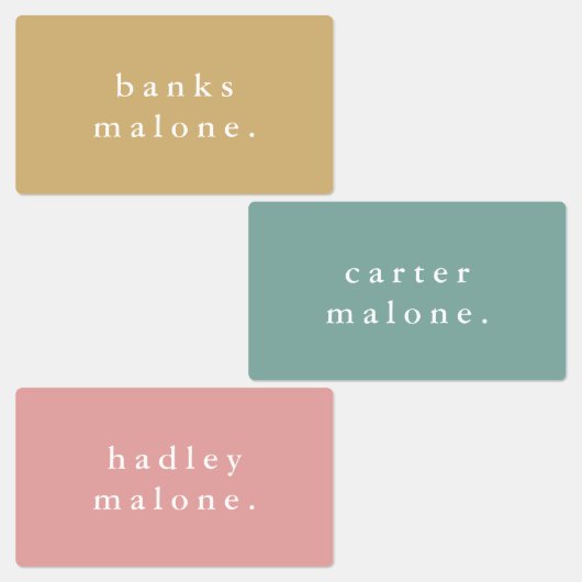 Einfache Kinder Regenbogen Waterproof Name Etiketten (Gruppe)