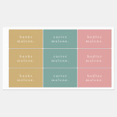 Einfache Kinder Regenbogen Waterproof Name Etiketten (Blatt)