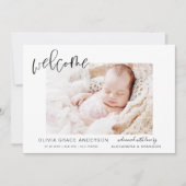 Einfache Kinderankündigung Elegantes Foto Collage Einladung (Vorderseite)