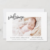 Einfache Kinderankündigung Elegantes Foto Collage Einladung (Vorderseite)