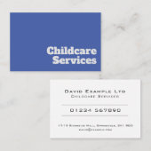 Einfache Kinderbetreuung Visitenkarte (Vorne/Hinten)