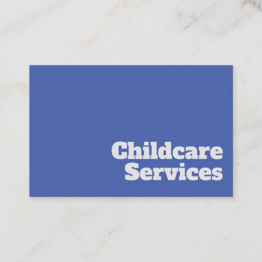 Einfache Kinderbetreuung Visitenkarte (Vorderseite)