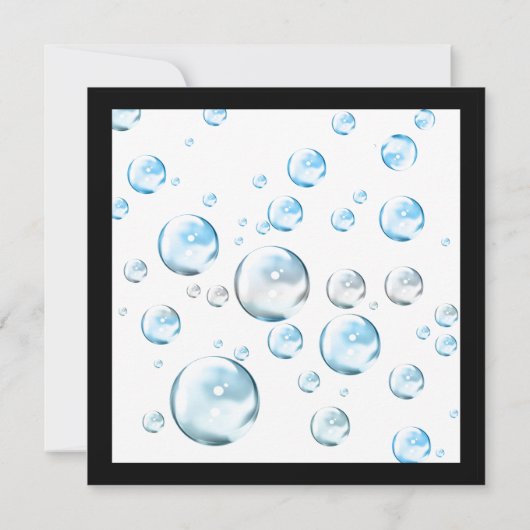 Einfache Kinderdusche Einladung (Rückseite)