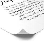 Einfache Kinderdusche Spätnächtliche Windeln Poster (Ecke)