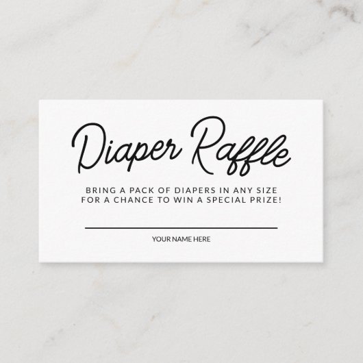 Einfache Kinderdusche-Windeln Begleitkarte (Vorderseite)