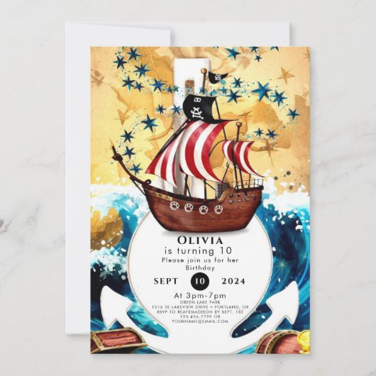 Einfache Kinderfreude zum Geburtstag Einladung (Vorderseite)