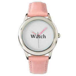 Einfache Kinderschlaufe aus Edelstahl mit rosa Led Armbanduhr