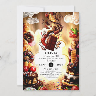 Einfache Kinderschokolade Geburtstag Einladung