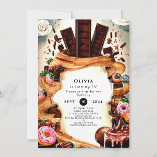 Einfache Kinderschokolade zum Geburtstag Einladung