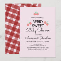 Einfache Kirschen Frucht Rosa Red Baby Dusche