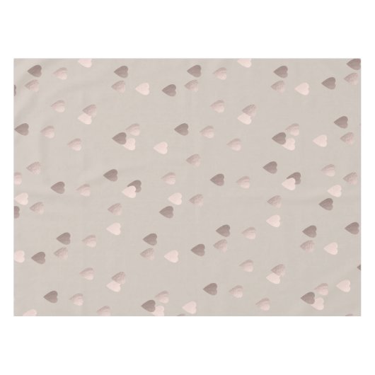 einfache klare RosengoldLiebeherzen, neutral Tischdecke (Vorderseite (Horizontal))