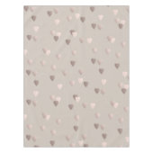 einfache klare RosengoldLiebeherzen, neutral Tischdecke (Vorderseite)