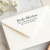 Einfache, klare Rücksendeadresse, die Briefmarke Permastempel