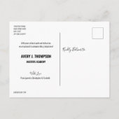 Einfache Klasse 2024 Graduate Blue Personalisiert Ankündigungspostkarte (Rückseite)