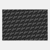 Einfache Klasse Chic Happy Holidays Grußwünsche Geschenkpapier Set (Vorderseite 3)